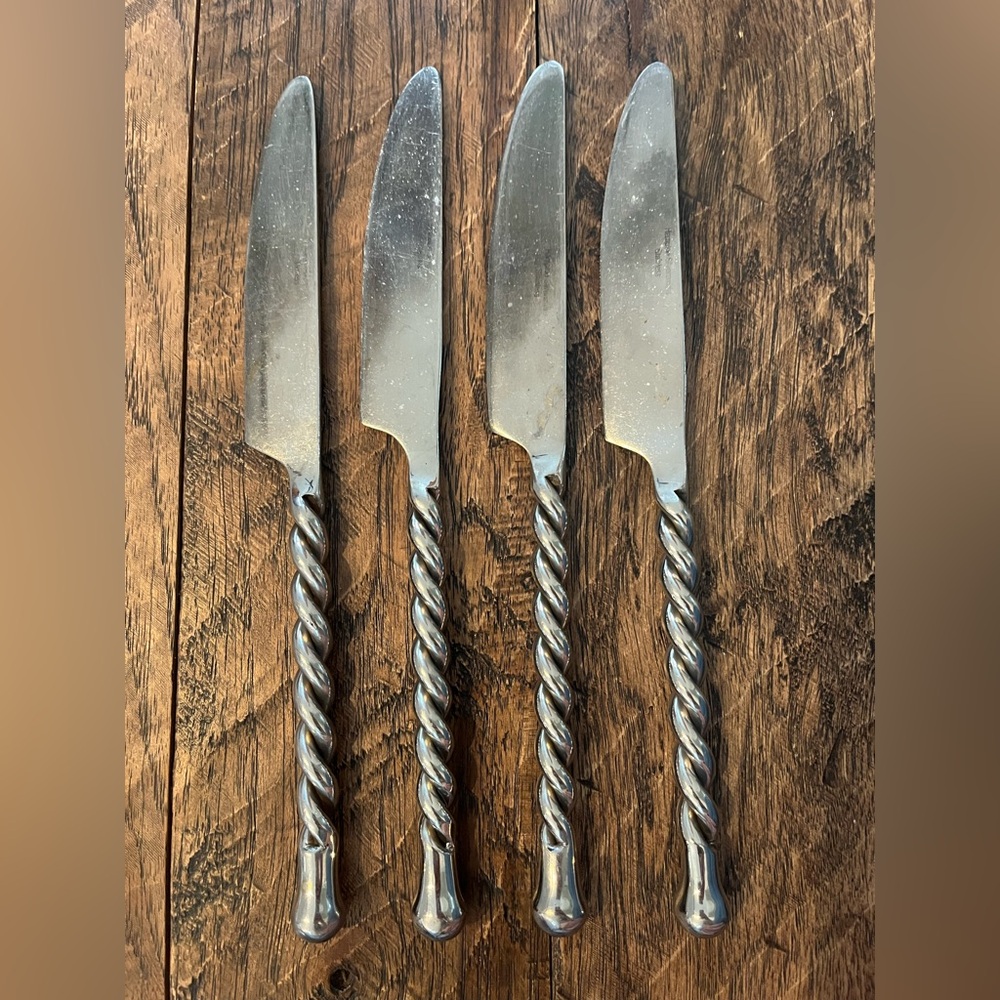 Hampton Silversmiths CAROUSEL Stainless Flatware -Set of 4 Dinner Knives